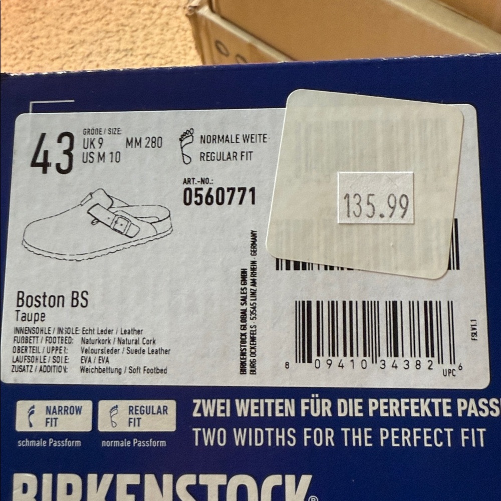Birkenstock Boston BS (Leather) Taupe Clog - Picture 5 of 6